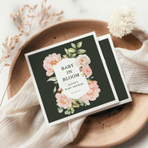 Bebê em Bloom Cor de Água Rosa Chá de fraldas Flor