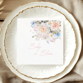 Guardanapo De Papel Bebê Em Chá de fraldas Rosa Floral