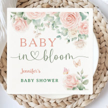 Bebê em Flor Baby Shower Rosas Rosa Menina Floral