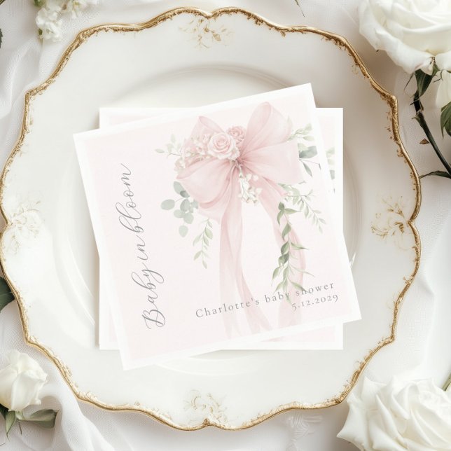 Guardanapo De Papel Bebê em flor Chuveiro de bebê Arco Caprichoso para (Criador carregado)