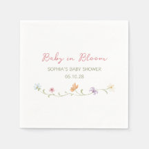 Bebê em Floral Aquarela Elegante Simples