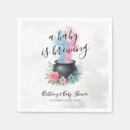 Guardanapo De Papel Bebê está criando caldeirão rosa e azul