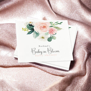Guardanapo De Papel Bebê Floral Cor-de-Rosa Esbranquiçada em Chá de fr