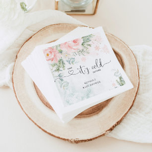 Guardanapo De Papel Bebê floral cor-de-rosa esbranquiçado lá fora