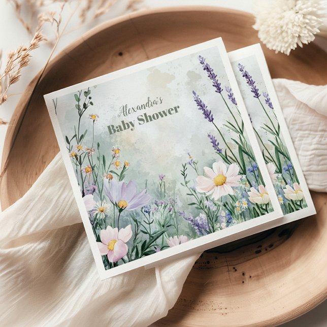 Guardanapo De Papel Bebê Floral Elegante Blush em Sangue (Criador carregado)