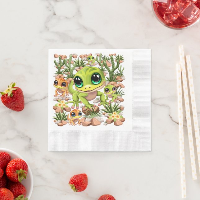 Guardanapo De Papel Bebê Geckos Personagens de desenho animados (Insitu)