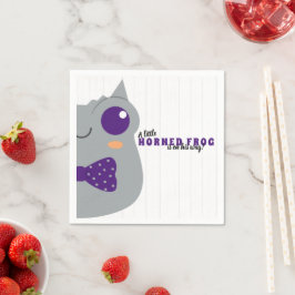 Guardanapo De Papel Bebê Menino Sapo Chifrudo Roxo Chás de Bebê