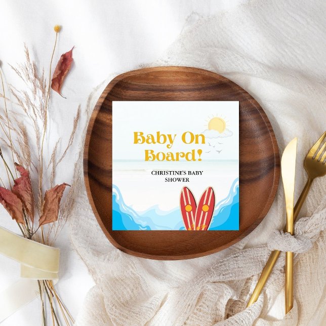 Guardanapo De Papel Bebê na praia conselho obrigado você (Criador carregado)