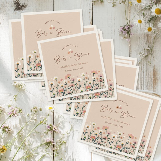 Guardanapo De Papel Bebê no Bloom Boho Chic Floral Party Chá (Criador carregado)