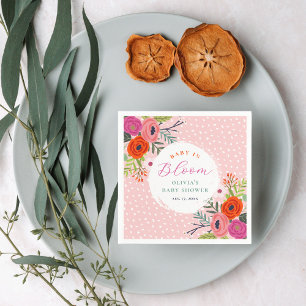 Guardanapo De Papel Bebê no Bloom Bright Chá de fraldas Floral