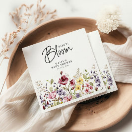 Guardanapo De Papel Bebê no Chá de fraldas de flor selvagem de Bloom