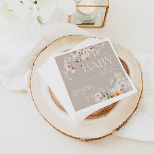 Guardanapo De Papel Bebê no Chá de fraldas de Primavera de Flor Selvag