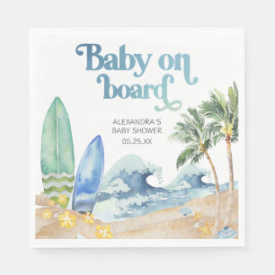 Guardanapo De Papel Bebê no Conselho Beach Chá de fraldas