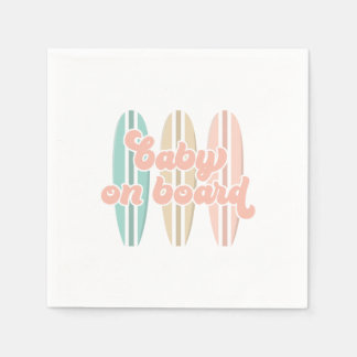 Guardanapo De Papel Bebê no Conselho Surfboard Beach Chá de fraldas