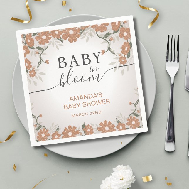 Guardanapo De Papel Bebê Russo no Bloom Flowers Chá de Margarida (Criador carregado)