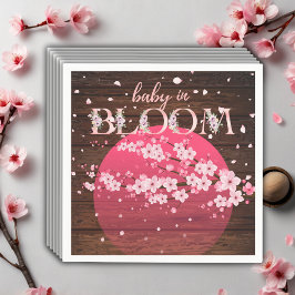 Guardanapo De Papel Bebê Rústico em Flor Sakura Flor de Cerejeira 
