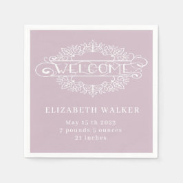 Guardanapo De Papel bebebezinha da festa de boas-vindas