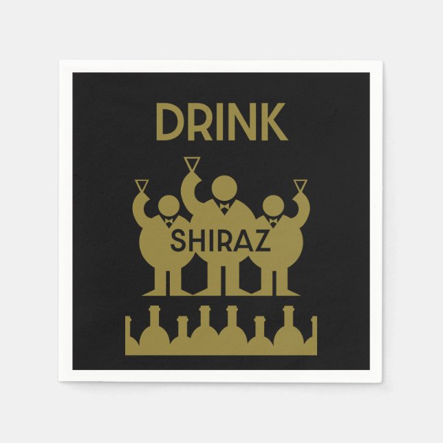 Guardanapo De Papel Bebedores de Vinho Shiraz (Frente)