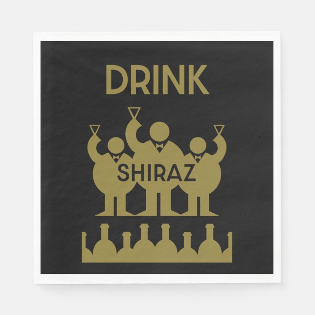 Guardanapo De Papel Bebedores de Vinho Shiraz (Frente)