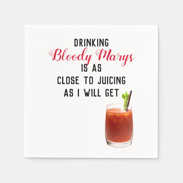 Guardanapo De Papel Bebendo Bloody Marys (Frente)