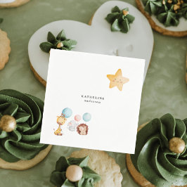 Guardanapo De Papel Bebês com balões Chá de fraldas