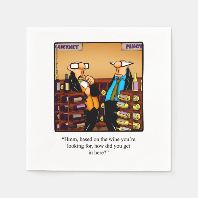 Guardanapo De Papel Bebida do Vinho, Coquetel Napkins (Frente)