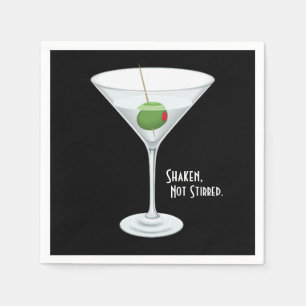 Guardanapo De Papel Bebida não agitada agitada do cocktail de Martini