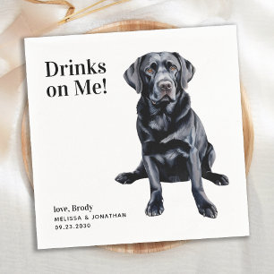 Guardanapo De Papel Bebidas Bonitas Em Mim Casamento De Cachorro Labra
