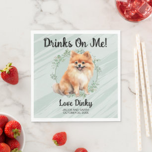 Guardanapo De Papel Bebidas Em Mim! Animais de estimação de casamento 