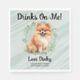 Guardanapo De Papel Bebidas Em Mim! Animais de estimação de casamento 