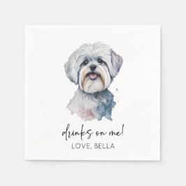 Guardanapo De Papel Bebidas Em Mim! Casamento com Animais de Companhia