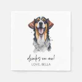Guardanapo De Papel Bebidas Em Mim! Casamento com Animais de Companhia