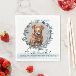 Guardanapo De Papel Bebidas em mim! Casamento com animais de estimação