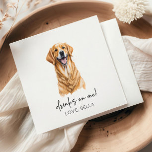 Guardanapo De Papel Bebidas Em Mim! Casamento com animais de estimação