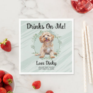 Guardanapo De Papel Bebidas Em Mim! Casamento de Animais de Companhia