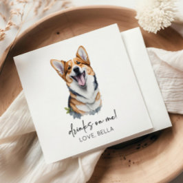 Guardanapo De Papel Bebidas Em Mim! Casamento de Animais de Companhia 