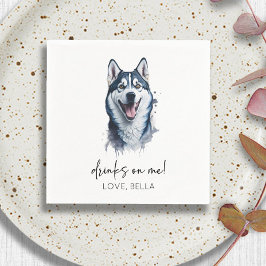 Guardanapo De Papel Bebidas Em Mim! Casamento de Animais de Companhia 