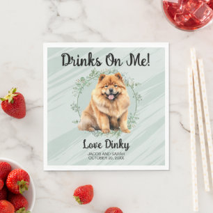 Guardanapo De Papel Bebidas em mim! Casamento de Animais de Companhia