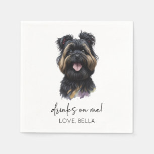 Guardanapo De Papel Bebidas Em Mim! Casamento de Cães Affenpinscher