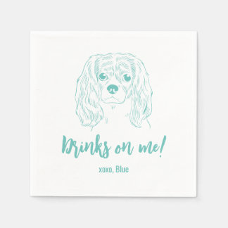 Guardanapo De Papel Bebidas em mim! Cavalier Spaniel Wedding Napkins