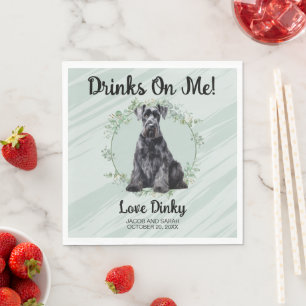 Guardanapo De Papel Bebidas Em Mim! Giant Schnauzer Dog Pet