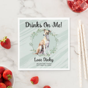 Guardanapo De Papel Bebidas Em Mim! Greyhound Dog Pet