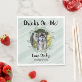 Guardanapo De Papel Bebidas Em Mim Napkins com a Foto Pets