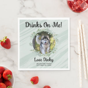 Guardanapo De Papel Bebidas Em Mim Napkins com a Foto Pets
