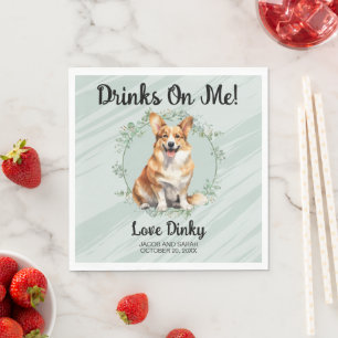 Guardanapo De Papel Bebidas Em Mim! Pembroke Welsh Corgi Dog animal de