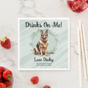 Guardanapo De Papel Bebidas Em Mim! Pet de german shepherd