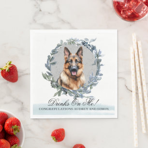Guardanapo De Papel Bebidas em mim! Pet de german shepherd