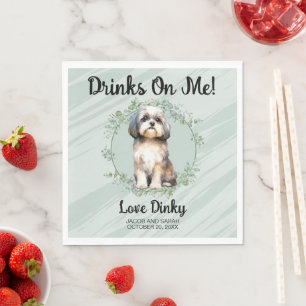 Guardanapo De Papel Bebidas Em Mim! Shih Tzu Dog animal de estimação