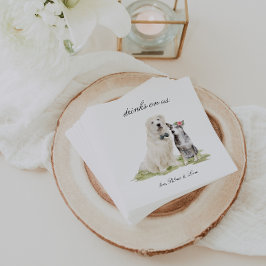 Guardanapo De Papel Bebidas Em Nós | Casamento Cão-De-Pé-Bela