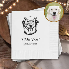 Guardanapo De Papel Bebidas Nos Pets Casamento De Desenho De Mão Perso